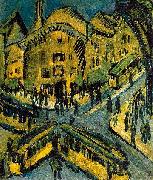 Ernst Ludwig Kirchner Nollendorfplatz, USA oil painting artist